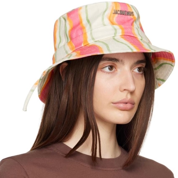 JACQUEMUS Multicolor Le Raphia 'le Bob Gadjo' Bucket Hat - Picture 2 of 11